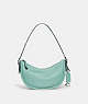 COACH®,LUNA SHOULDER BAG,Pebble Leather,Small,Silver/Faded Blue,Front View