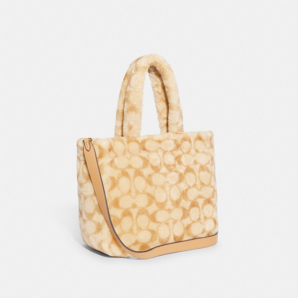 COACH®,Tote 28 In Signature Shearling,,Angle View