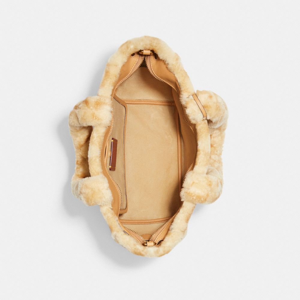 COACH®,Tote 28 In Signature Shearling,,Inside View,Top View
