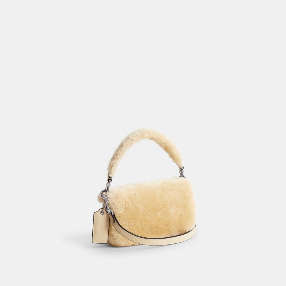 COACH®,Pillow Tabby Shoulder Bag 18 In Shearling,,Angle View