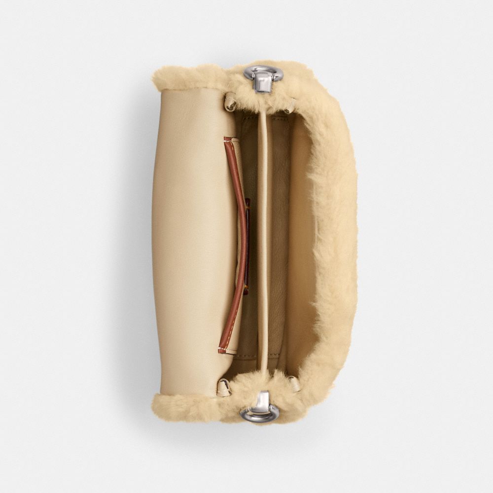 COACH®,Pillow Tabby Shoulder Bag 18 In Shearling,,Inside View,Top View