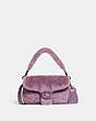 COACH®,PILLOW TABBY SHOULDER BAG 18 IN SHEARLING,Shearling,Mini,Pewter/Dusty Purple,Front View