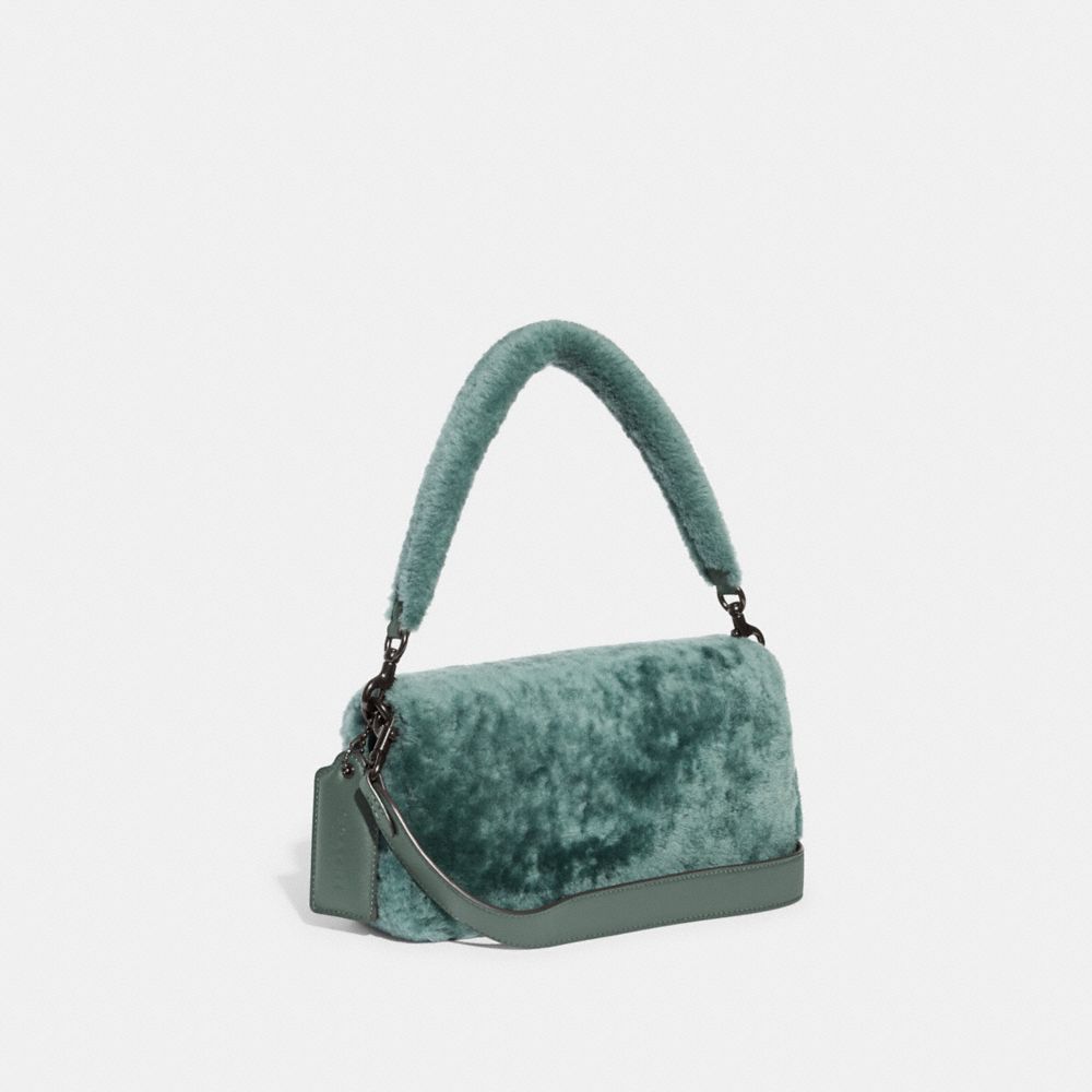 COACH®,Pillow Tabby Shoulder Bag 26 In Shearling,,Angle View