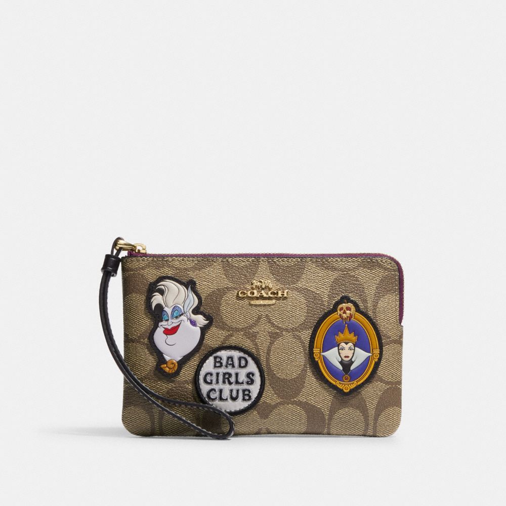 COACH®  Disney X Coach Large Wristlet 30 With Villains Motif