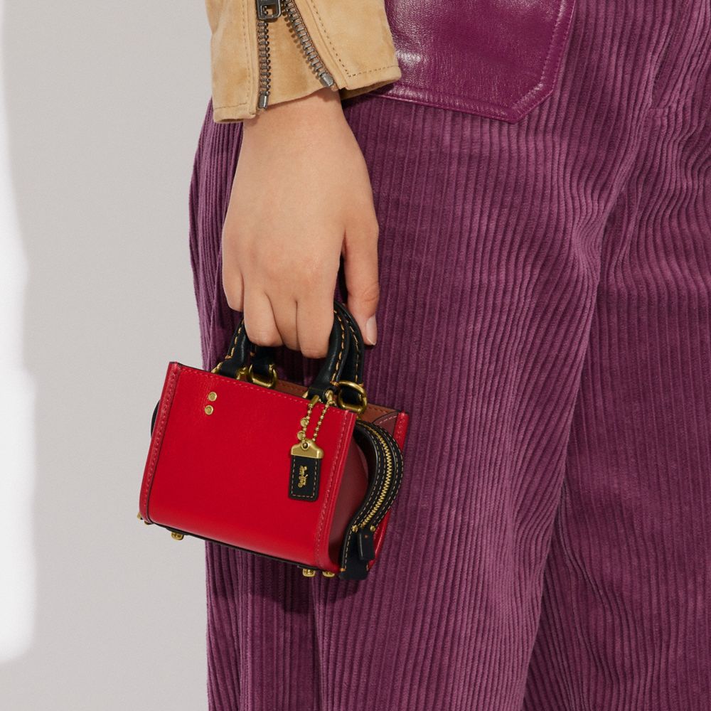 希少未使用級✨COACH ローグ12 ゼブラ グラブタン ミニバッグ 2way