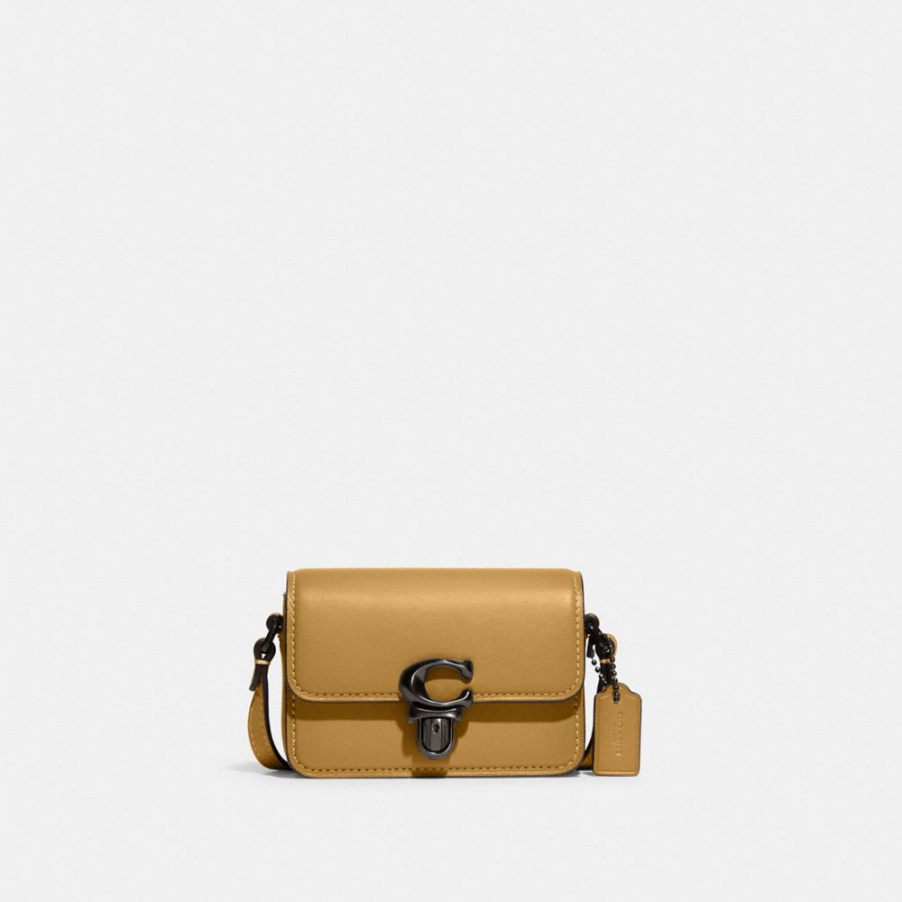 COACH®,STUDIO BAG 12,Mini,Pewter/Flax,Front View