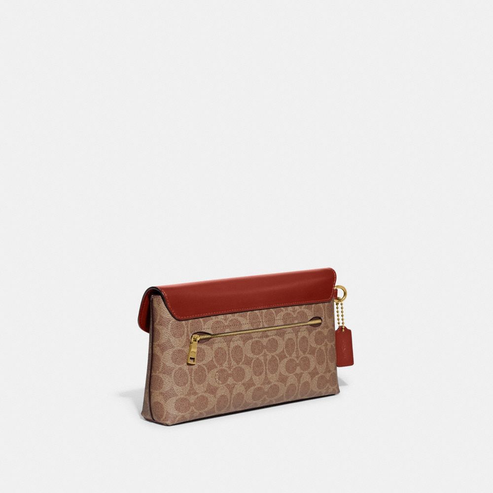 COACH®,Wyn Clutch In Colorblock Signature Canvas,,Angle View