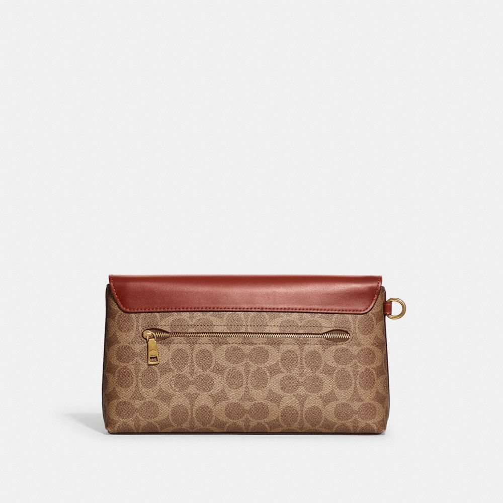 COACH®,Wyn Clutch In Colorblock Signature Canvas,,Back View