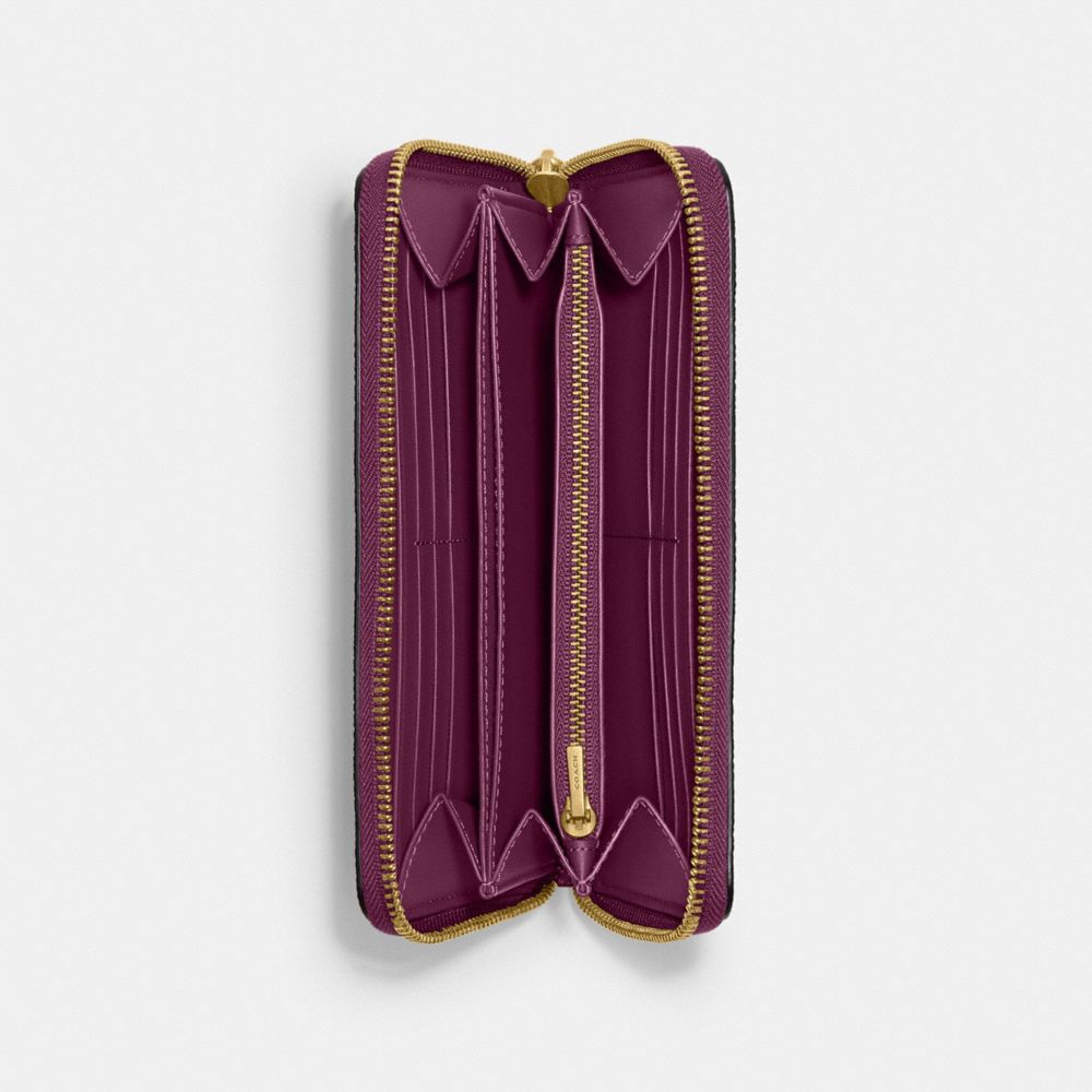 COACH®,アコーディオン ジップ ウォレット,長財布,ﾌﾞﾗｽ/ﾃﾞｨｰﾌﾟ ﾍﾞﾘｰ