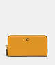 COACH®,ACCORDION ZIP WALLET,Polished Pebble Leather,Brass/Buttercup,Front View