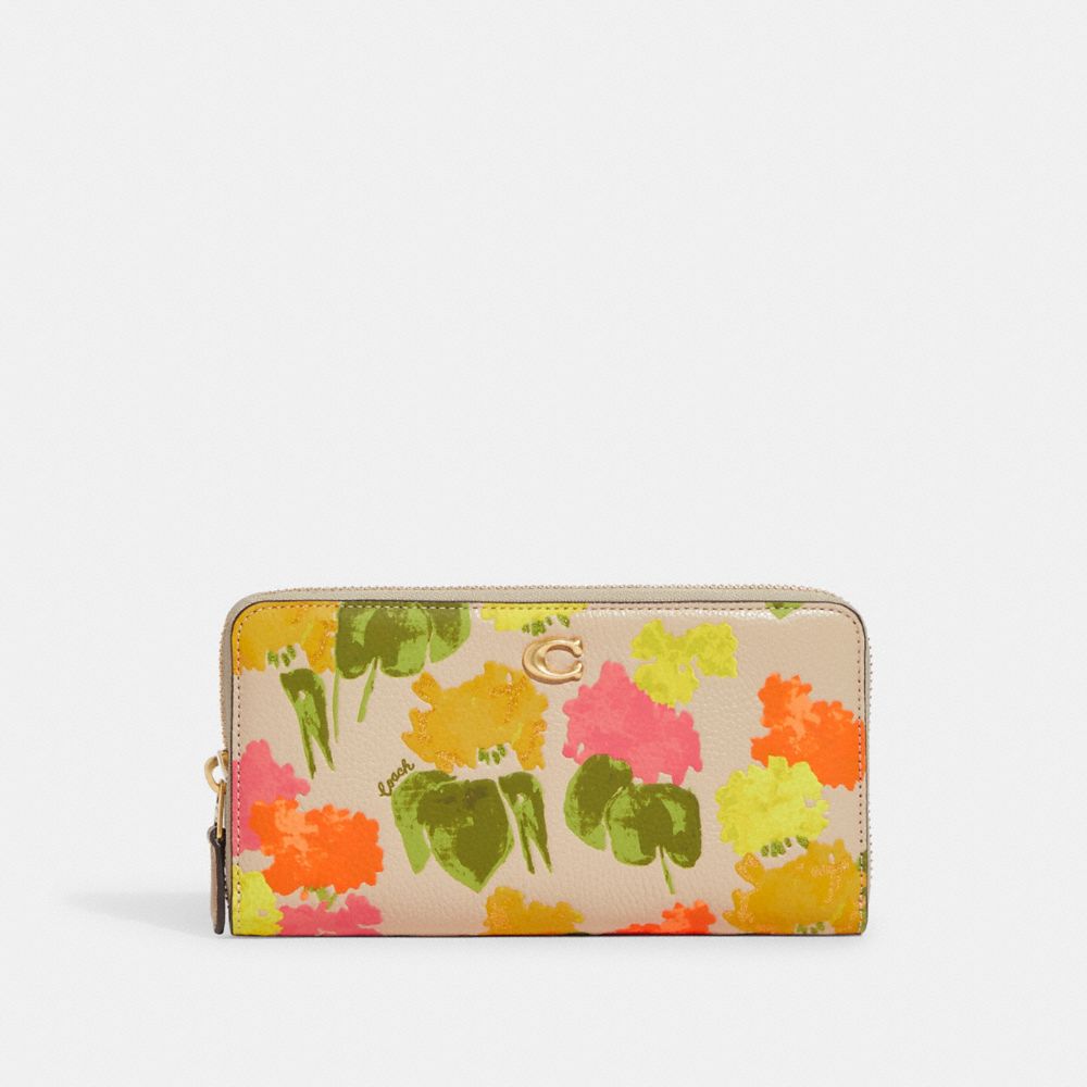 Coach accordion zip discount wallet floral print