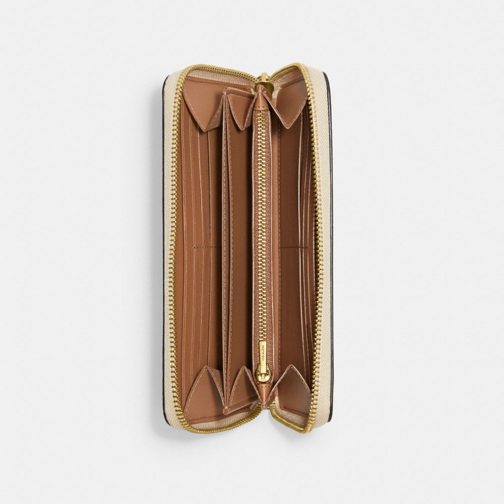COACH®,Accordion Zip Wallet With Floral Print,,Inside View,Top View