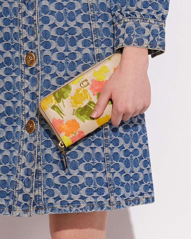 COACH® | Accordion Zip Wallet With Floral Print