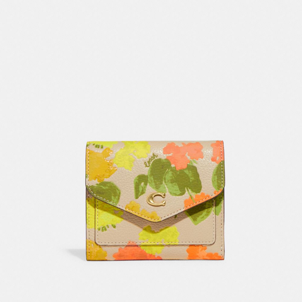 Coach Floral Print Mini Wallet