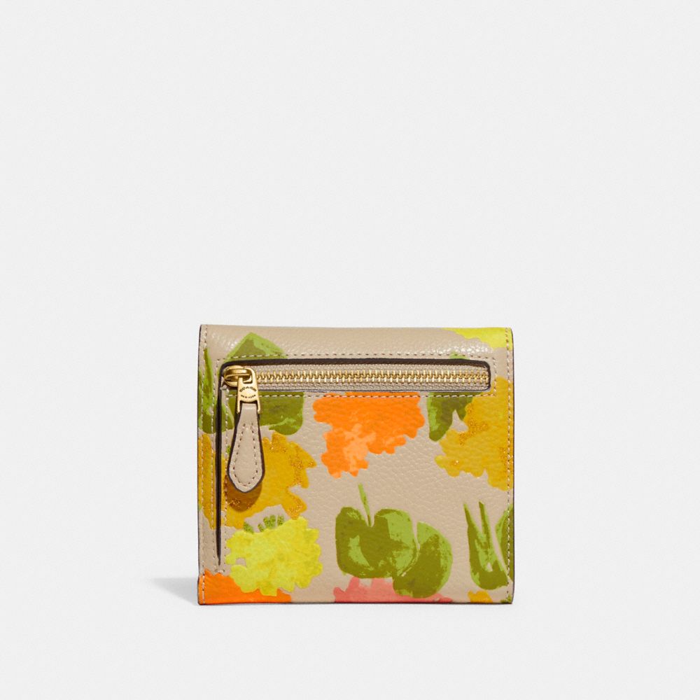Coach Floral Print Mini Wallet