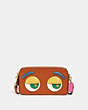 COACH®,COACHIES KIRA CROSSBODY WITH DREAMIE,Mini,Reception,Brass/Canyon,Front View