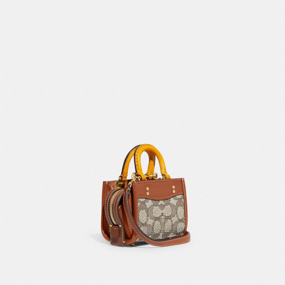 Coach Signature Textile Jacquard Micro Rogue - Cocoa Burnished Amb