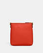 COACH®,KITT MESSENGER CROSSBODY BAG,Crossgrain Leather,Mini,Brass/Sun Orange,Back View