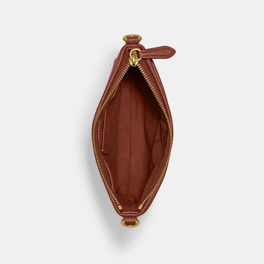 COACH®,Kitt Messenger Crossbody Bag,Leather,Crossbody,Logo,Metal,Pen Holder,Casual,Brown,Inside View,Top View