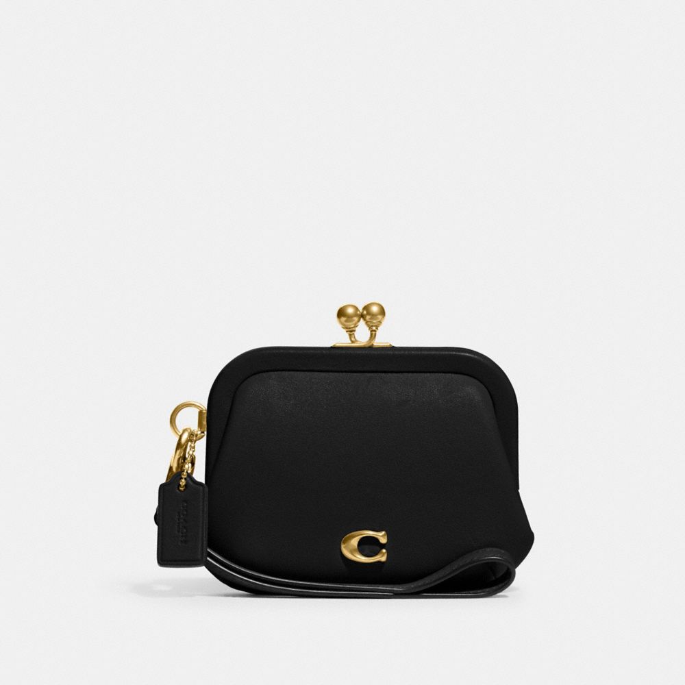 正規品 コーチ Coach コインケース パース がま口 キスロック 黒チャーム COACH コーチ 財布 ☆COACH☆ ノラ キスロック ブラック がま口