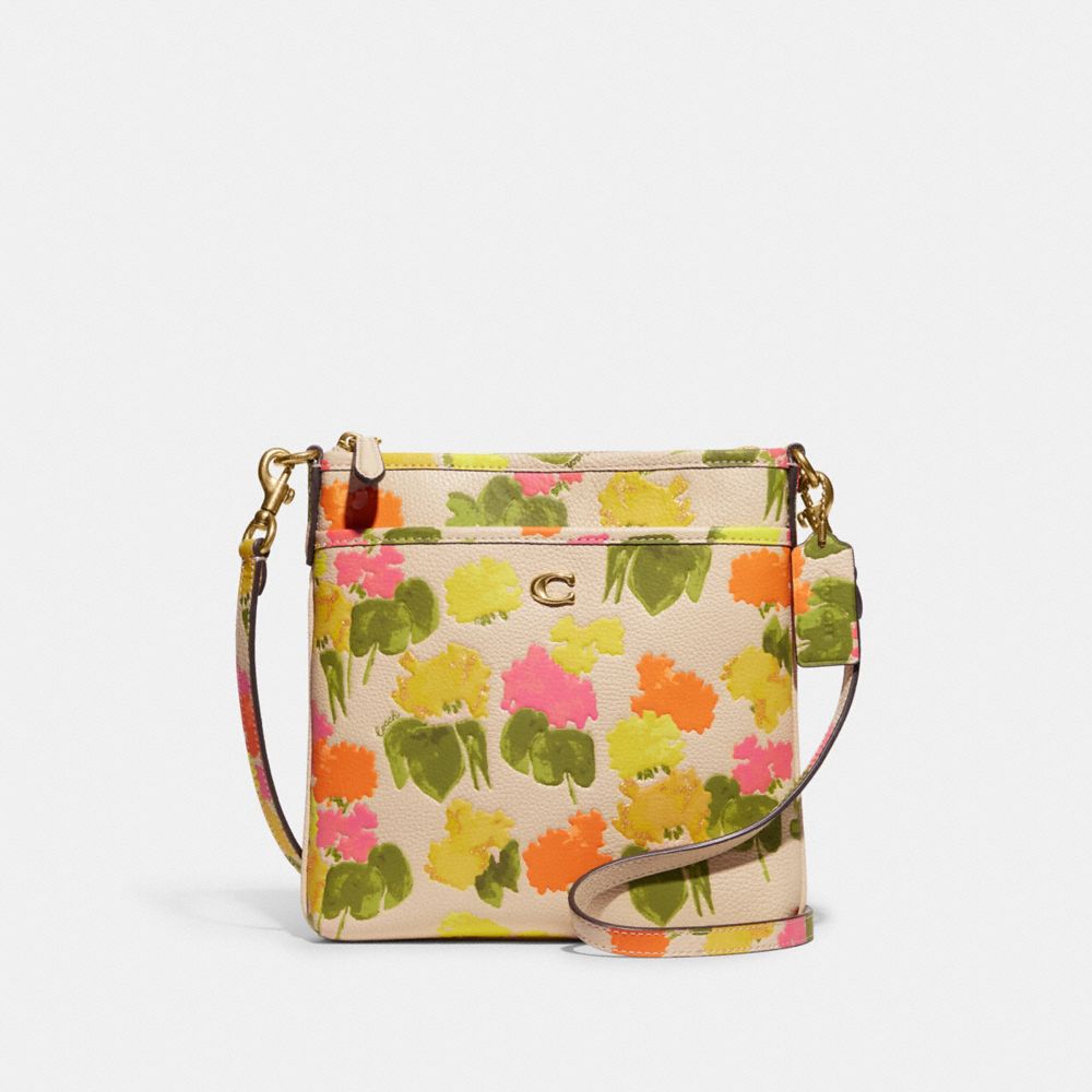 Kitt Messenger Crossbody Bag With Floral Print