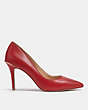 COACH®,WILEY PUMP,Leather,1941 Red,Angle View