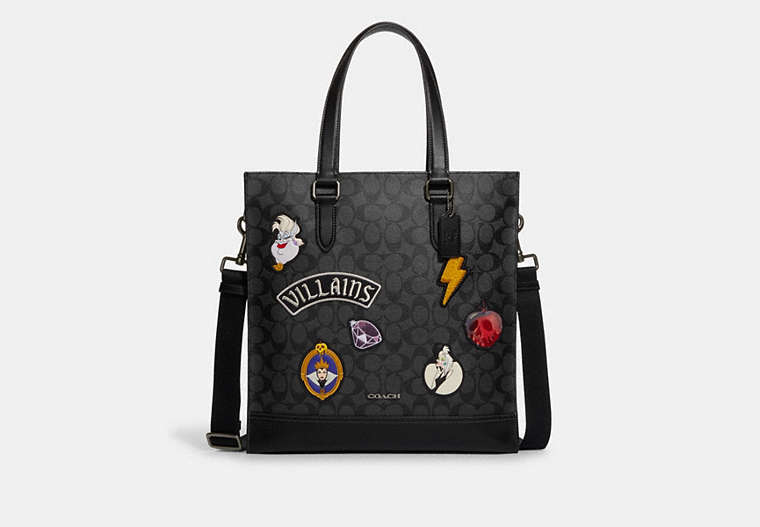 Disney X Coach Graham Structured Tote In Signature Canvas With Patches