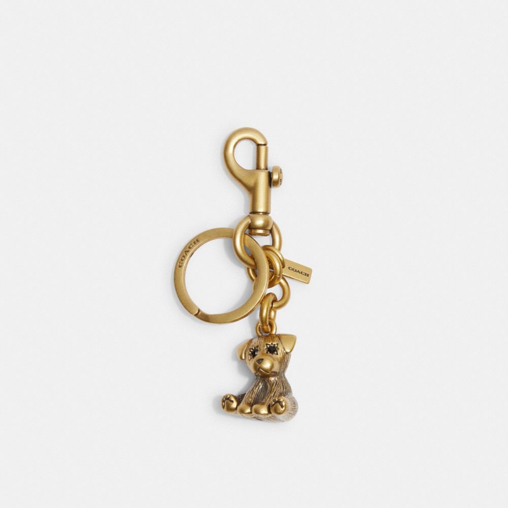 🔐🔑 COACH Lock And Key BAG CHARM Key Ring PURSE BACKPACK KEYCHAIN Black  Gold 🔐