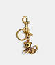 COACH®,CREATURES KITTEN BAG CHARM,Gold/Multi,Front View