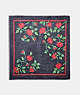 COACH®,SIGNATURE FAIRYTALE ROSE PRINT OVERSIZED SQUARE SCARF,wool,Graphite/Red,Front View