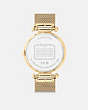 COACH®,CARY WATCH, 34MM,Gold,Back View