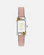 COACH®,MONTRE CADIE, 17,5 MM X 28,5 MM,Acier inoxydable,Rose fard rose,Front View