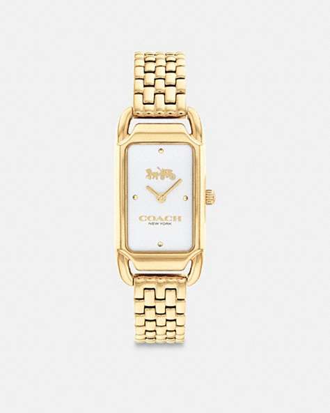 COACH®,CADIE WATCH, 20MM X 32.5MM,Metal,Gold,Front View