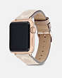 COACH®,APPLE WATCH® STRAP, 38MM AND 40MM,Signature Canvas,Sand,Angle View