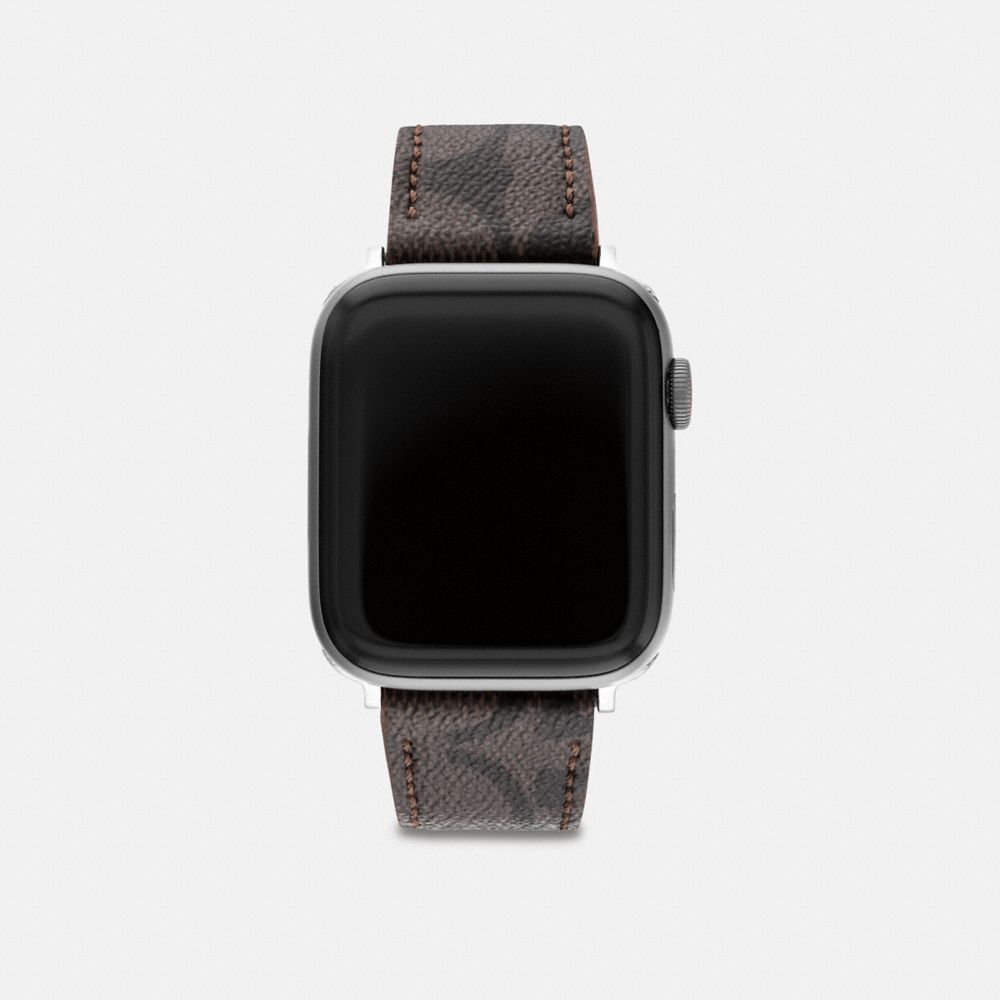 Coach Apple Watch Signature Canvas Strap, 42mm & 44mm - Black