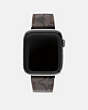 COACH®,APPLE WATCH® STRAP, 42MM AND 44MM,Signature Canvas,Mahogany Brown,Front View