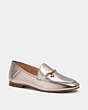 COACH®,HANNA LOAFER,Leather,Champagne,Front View