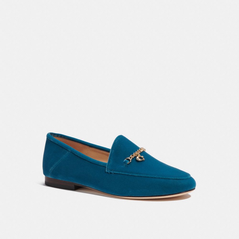 COACH®,HANNA LOAFER,Deep Turquoise,Front View