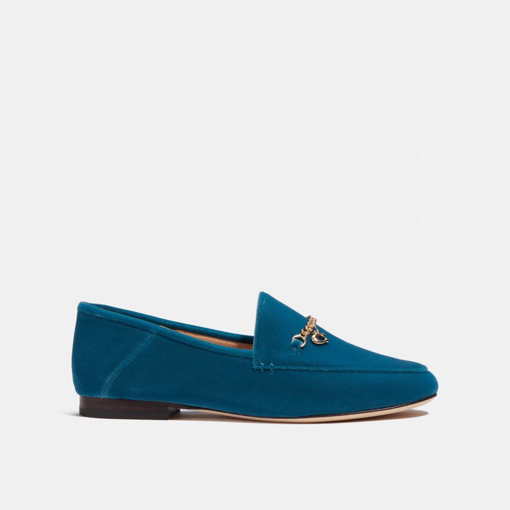 COACH®,HANNA LOAFER,Deep Turquoise,Angle View