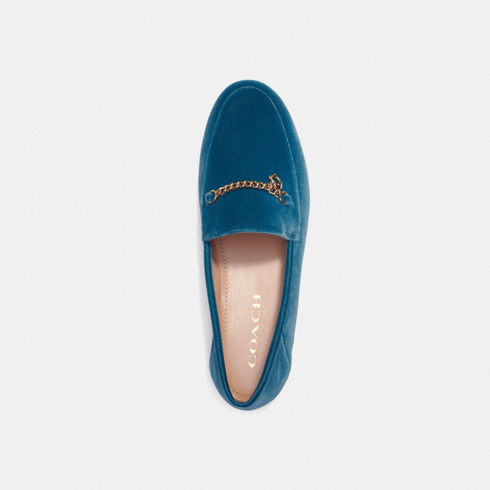 COACH®,HANNA LOAFER,Deep Turquoise,Inside View,Top View