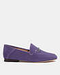 COACH®,HANNA LOAFER,Leather,Washed Plum,Angle View