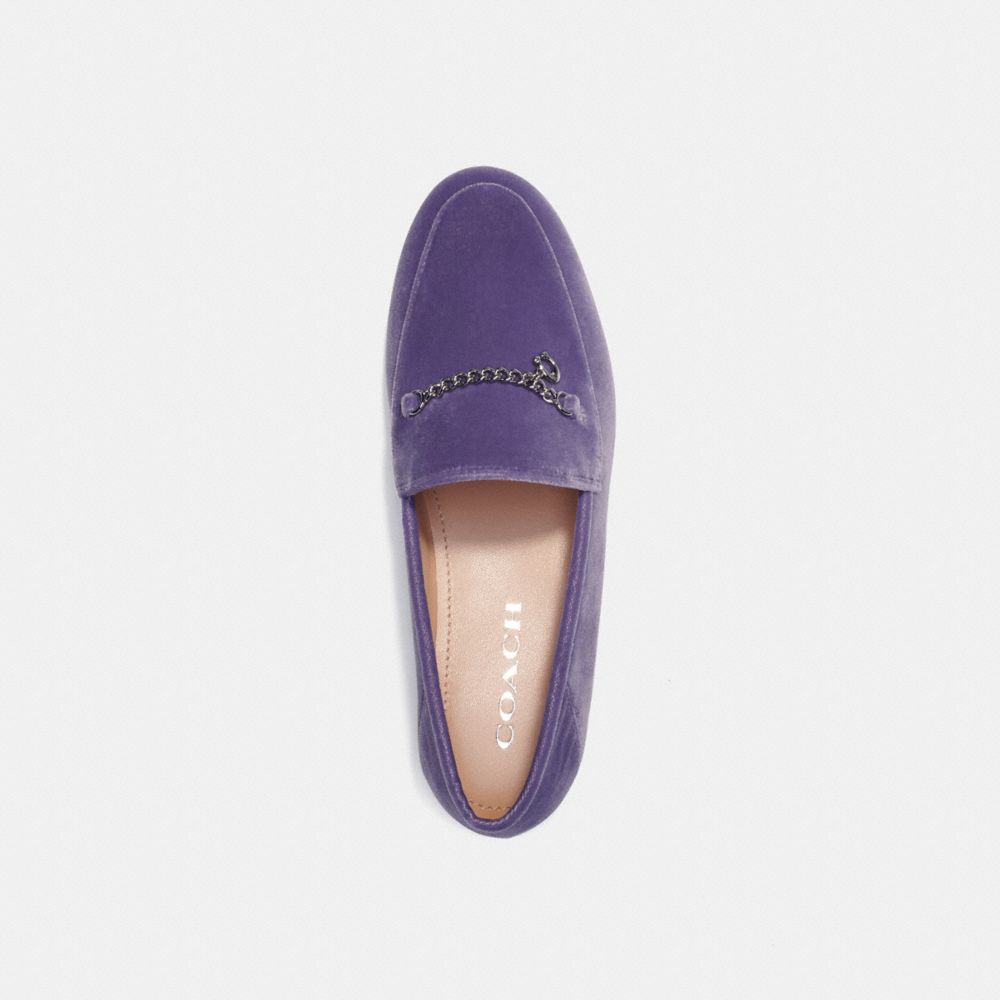 COACH®,HANNA LOAFER,Washed Plum,Inside View,Top View