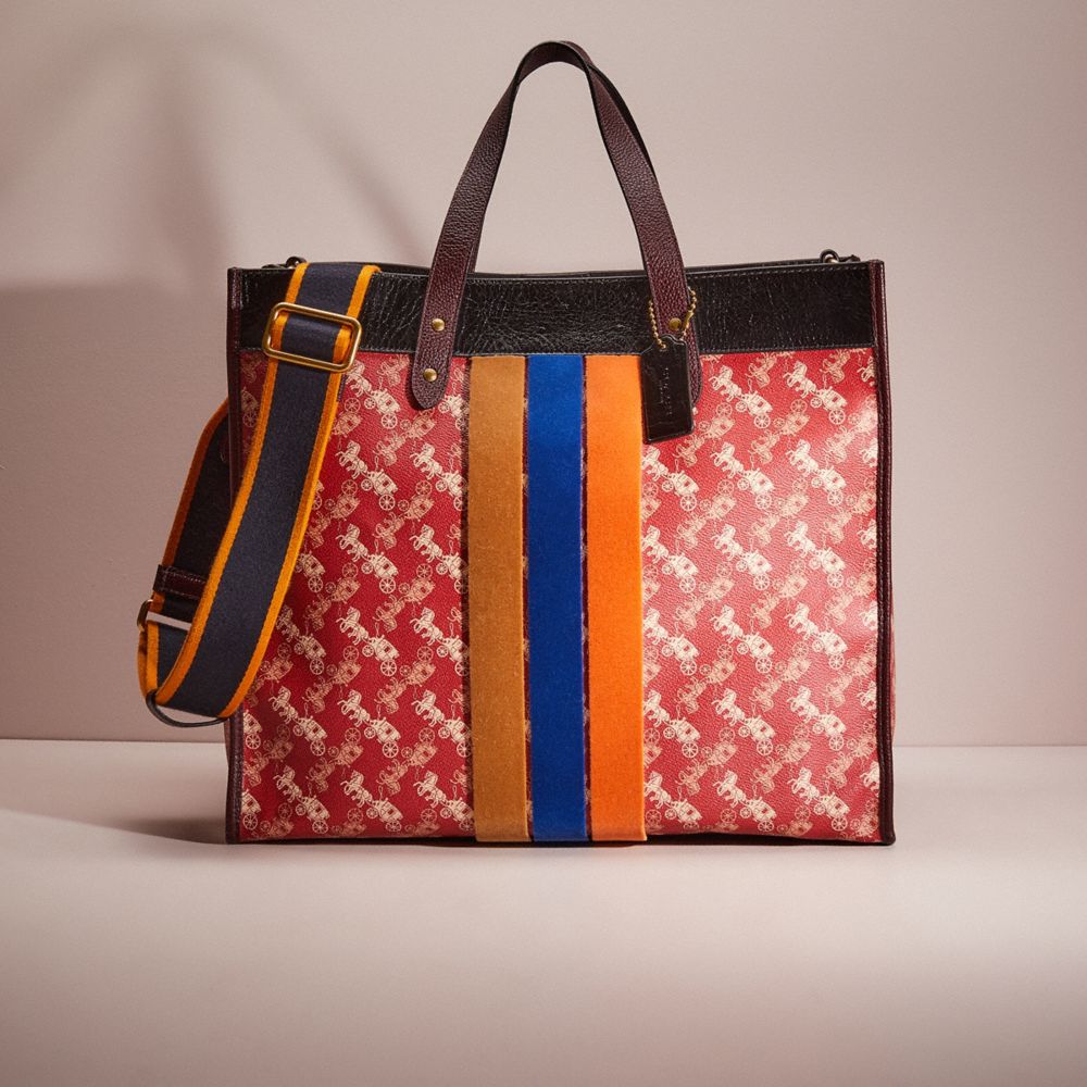 Field tote with horse and best sale carriage print and varsity stripe