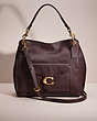 COACH®,RESTORED TABBY HOBO,Polished Pebble Leather,Large,Brass/Oxblood,Front View
