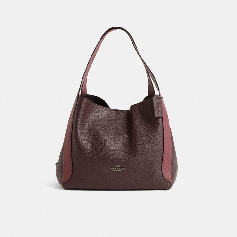 COACH®,Restored Hadley Hobo In Colorblock,Leather,Hobo,Color Block,Logo,Metal,Day Party,,Front View