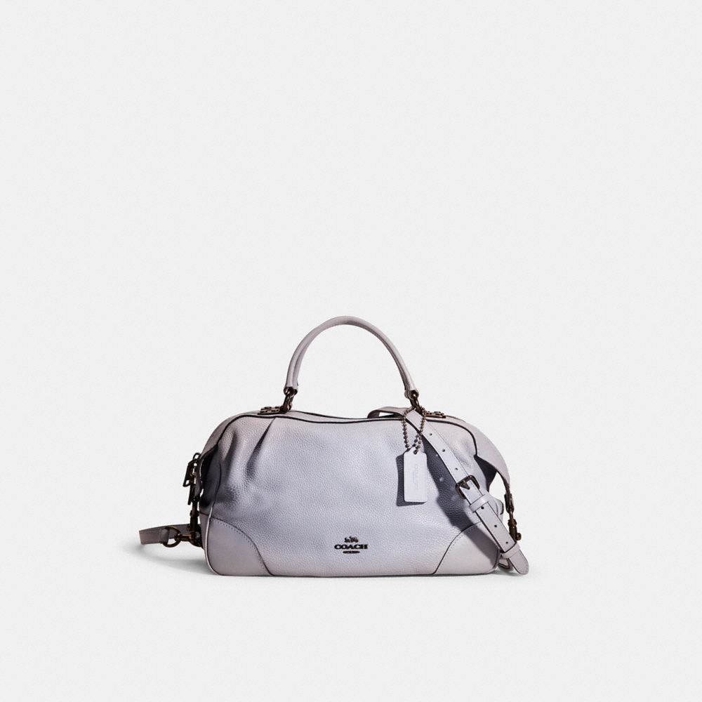 COACH®,Cuir galet poli,étain/Brume,Front View