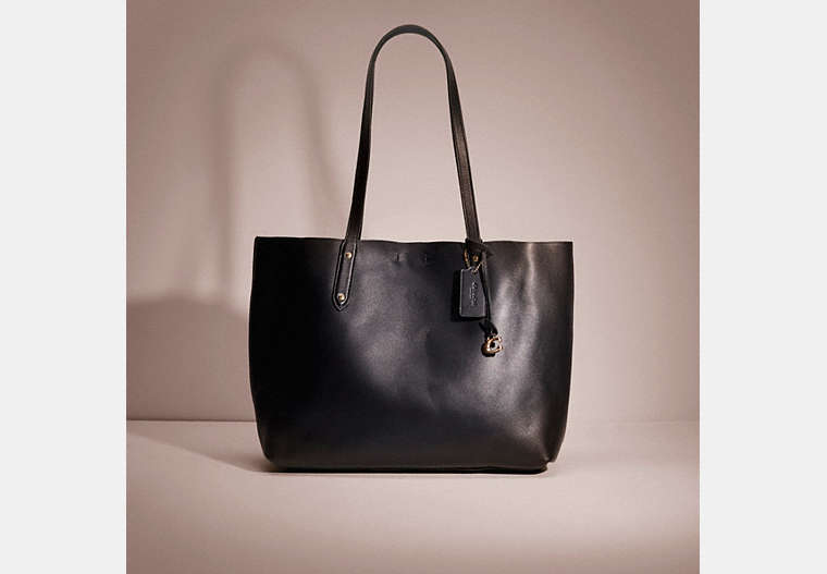 COACH®,RESTORED CENTRAL TOTE,Smooth Leather,Small,Gold/Black,Front View
