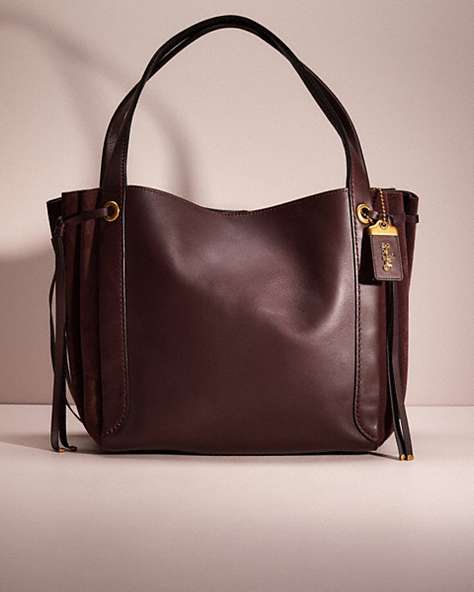 COACH®,RESTORED HARMONY HOBO,Glovetanned Leather,X-Large,Brass/Oxblood,Front View