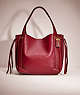 COACH®,RESTORED HARMONY HOBO,Glovetanned Leather,X-Large,Brass/Deep Red,Front View