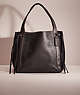 COACH®,RESTORED HARMONY HOBO,Glovetanned Leather,X-Large,Pewter/Black,Front View